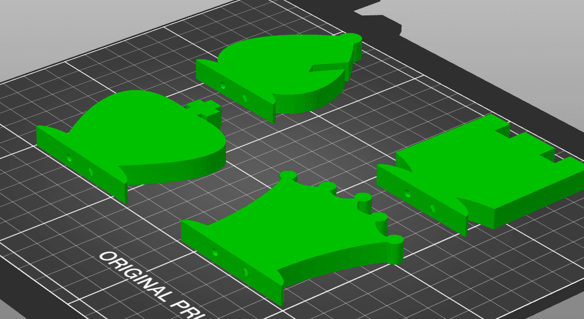 Mynd sem sýnir .stl skrár inní prusa slicer.